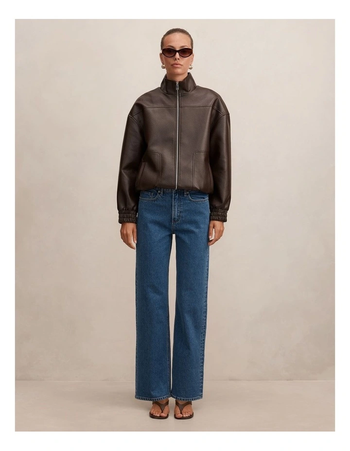 Nicki Mid Rise Straight Jeans in Blue image 5