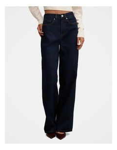 Gia High Rise Wide Leg Jeans in Blue