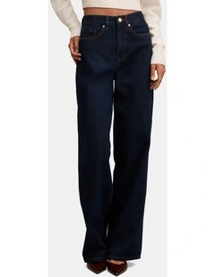Gia High Rise Wide Leg Jeans in Blue