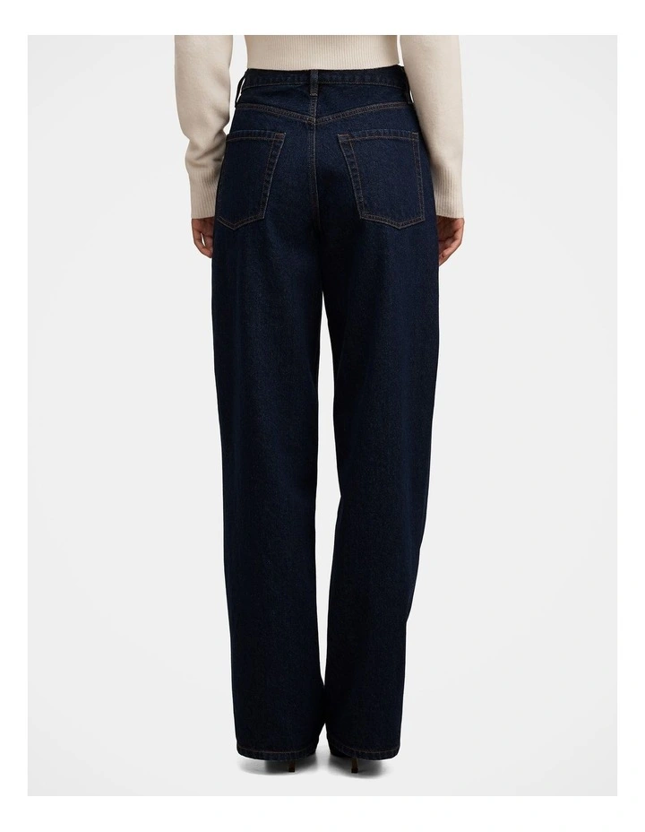 Gia High Rise Wide Leg Jeans in Blue image 2