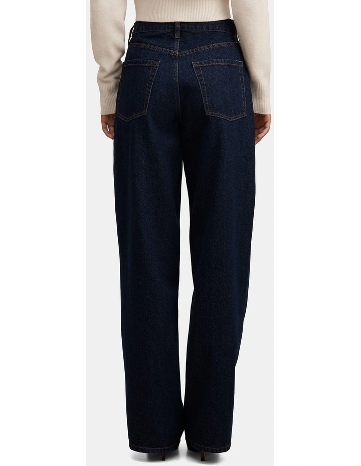 Gia High Rise Wide Leg Jeans in Blue image 2