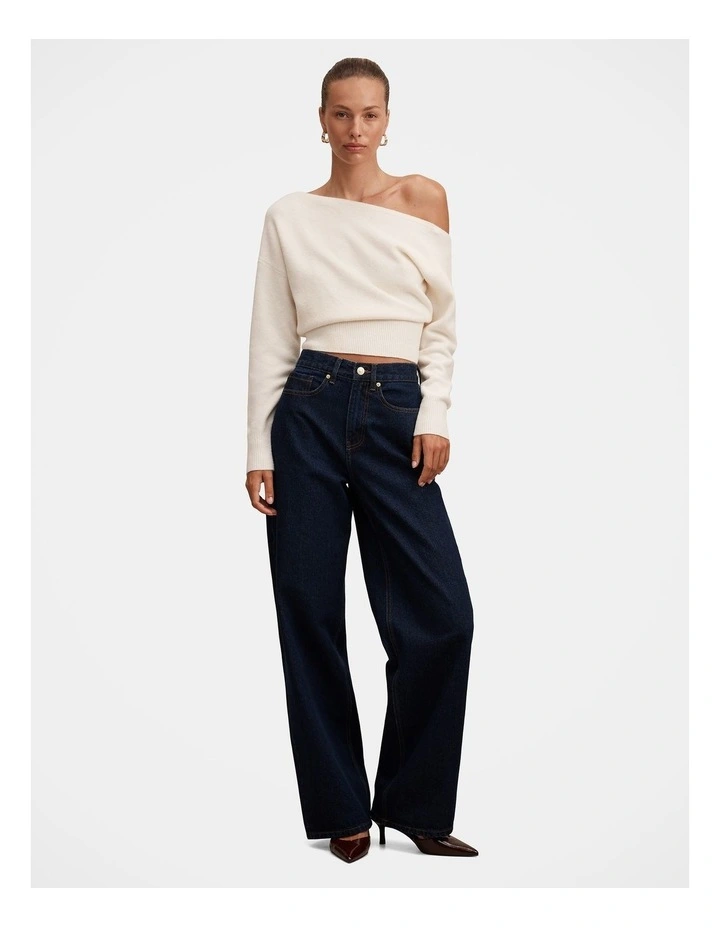 Gia High Rise Wide Leg Jeans in Blue image 5