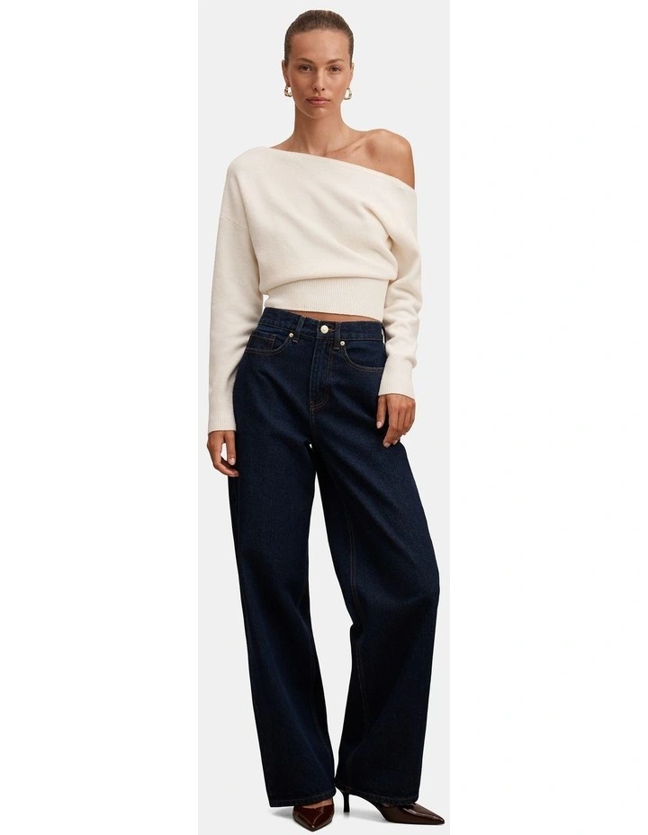 Gia High Rise Wide Leg Jeans in Blue image 5