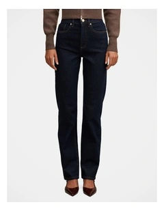 Devon High Rise Slim Jeans in Navy