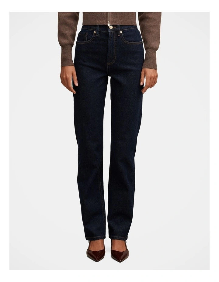 Devon High Rise Slim Jeans in Navy image 1