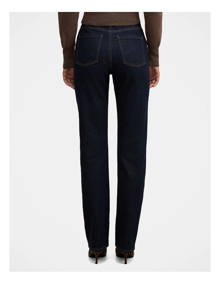 Devon High Rise Slim Jeans in Navy image 2