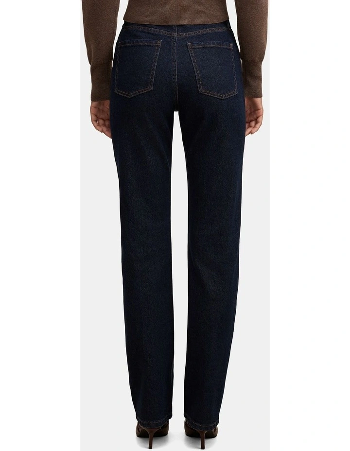 Devon High Rise Slim Jeans in Navy image 2