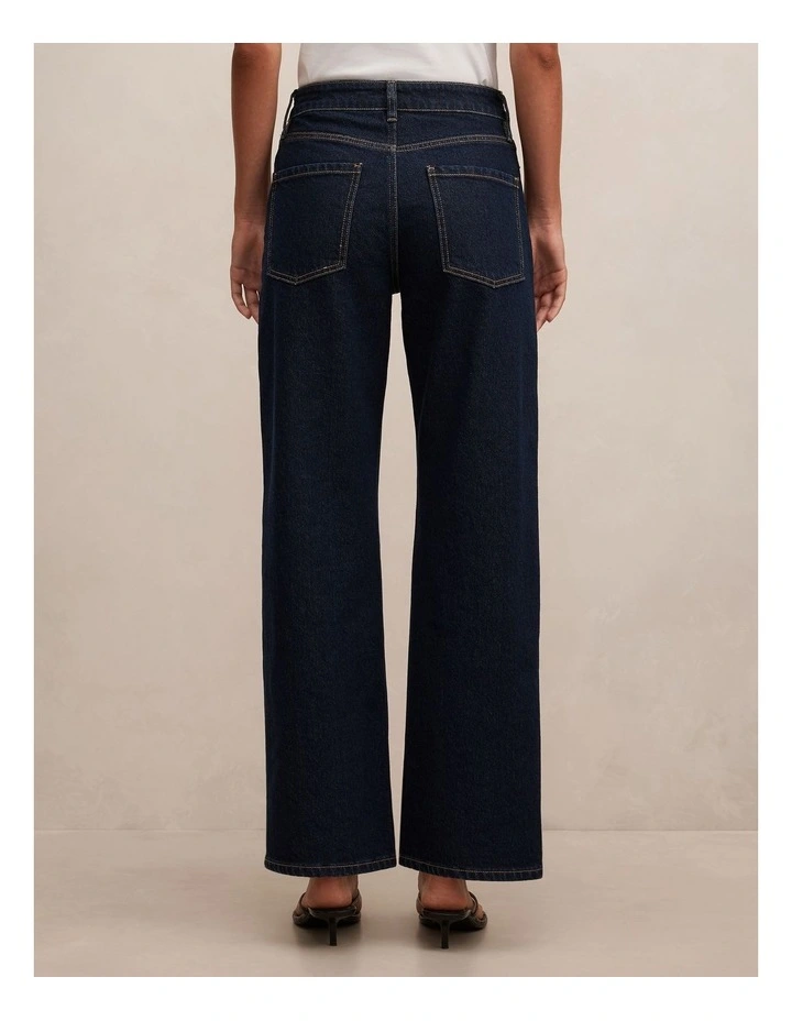 Nicki Mid Rise Straight Leg Jeans in Blue image 2