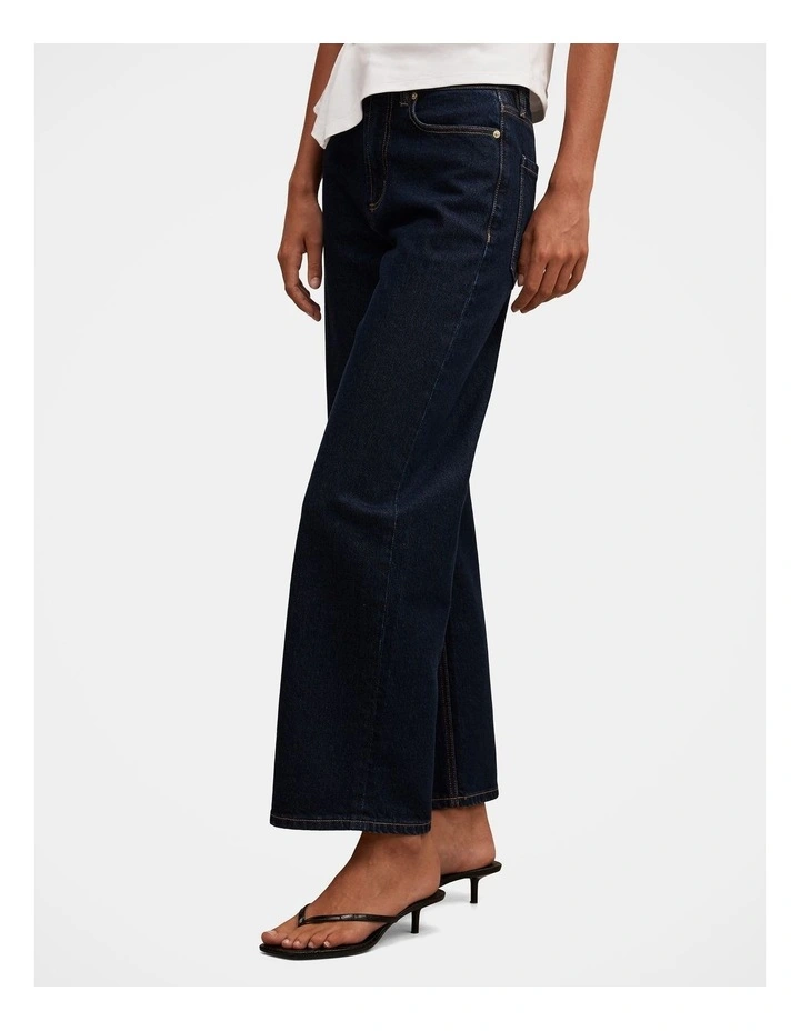 Nicki Mid Rise Straight Leg Jeans in Blue image 4