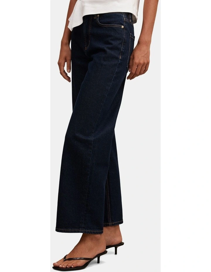 Nicki Mid Rise Straight Leg Jeans in Blue image 4