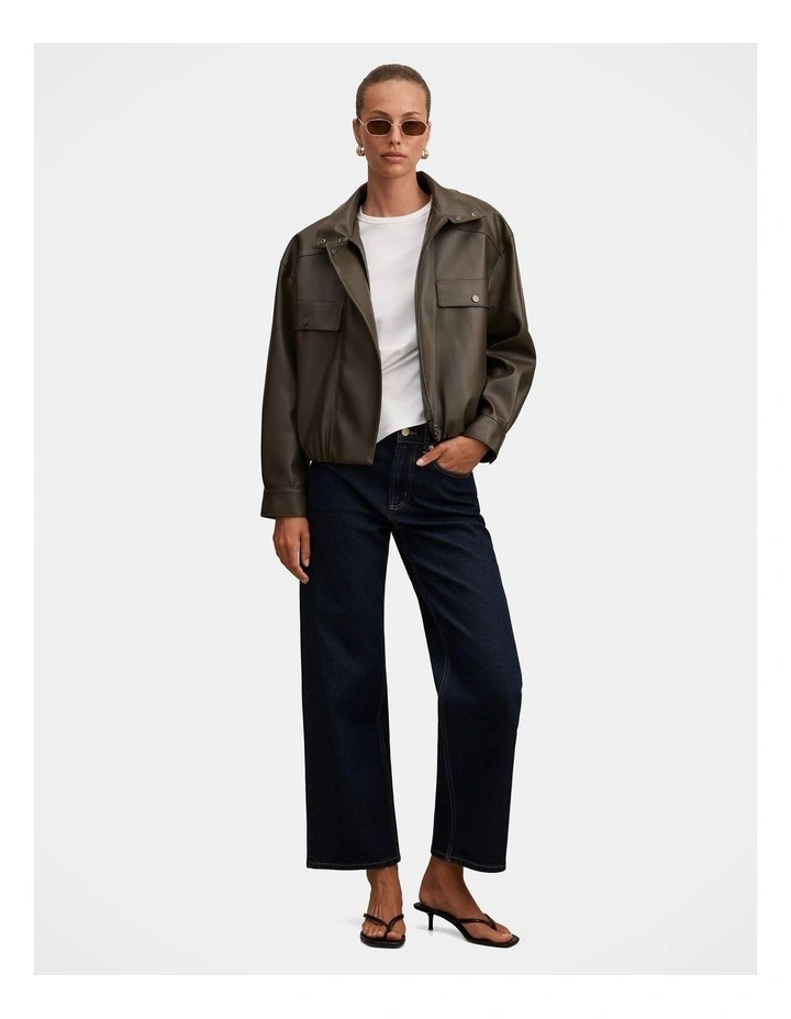 Nicki Mid Rise Straight Leg Jeans in Blue image 5