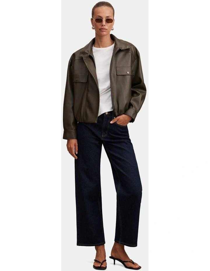 Nicki Mid Rise Straight Leg Jeans in Blue image 5