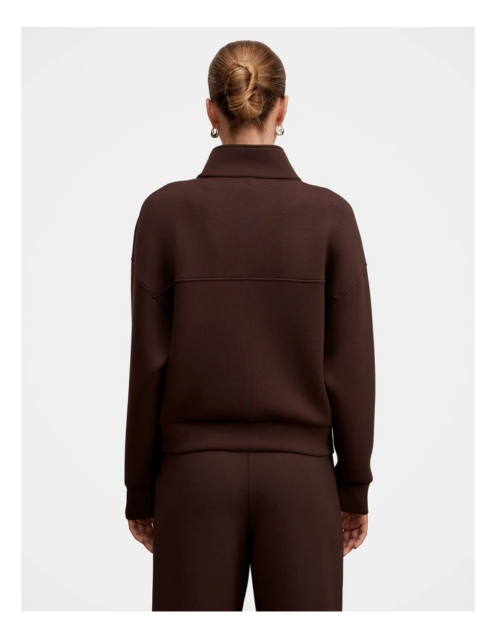 Heidi Seam Detail Lounge Jumper in Brown image 2