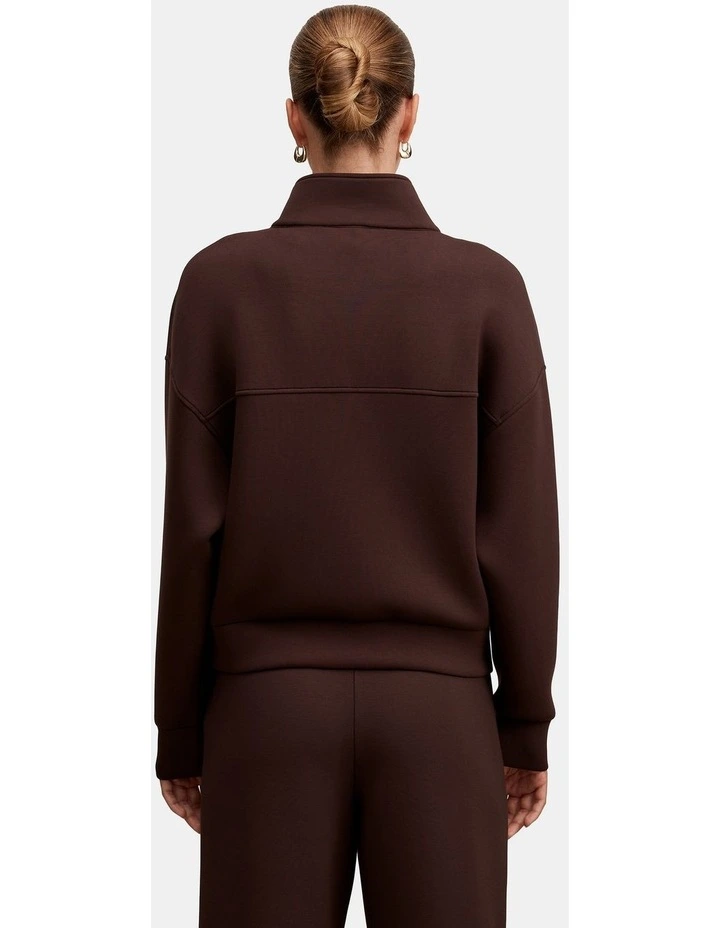 Heidi Seam Detail Lounge Jumper in Brown image 2