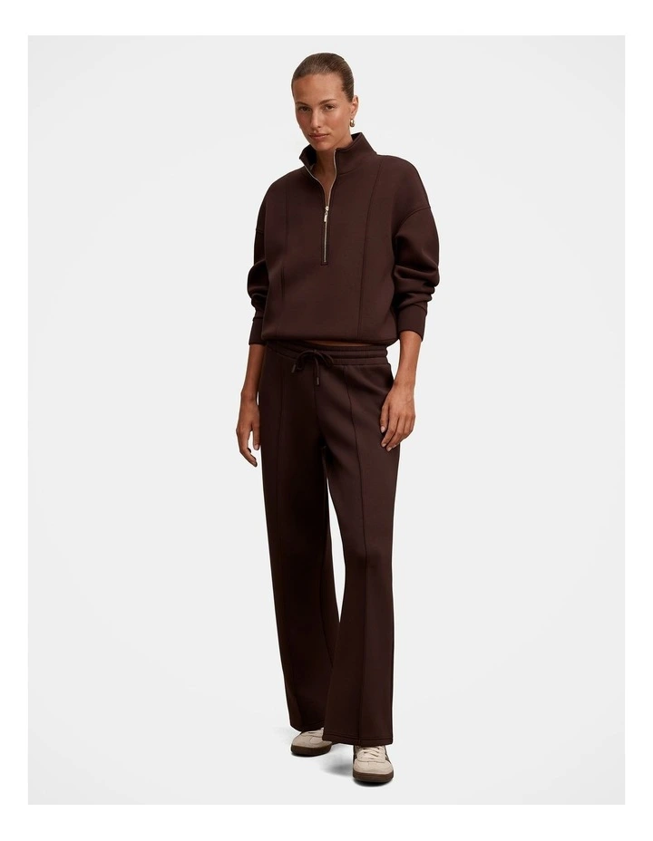 Heidi Seam Detail Lounge Jumper in Brown image 5