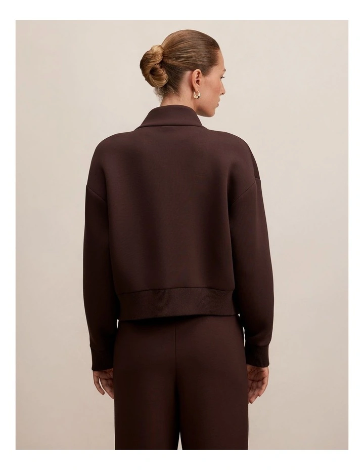 Hannah Zip Lounge Jacket in Brown image 2