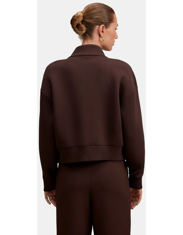 Hannah Zip Lounge Jacket in Brown image 2