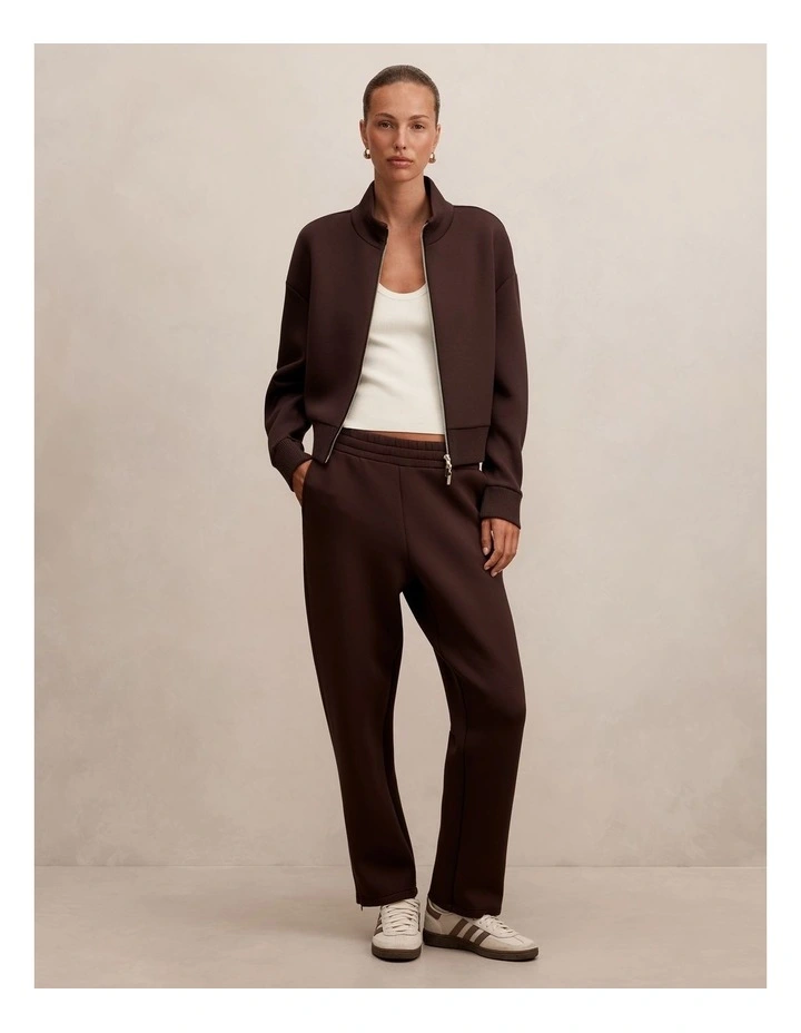 Hannah Zip Lounge Jacket in Brown image 5