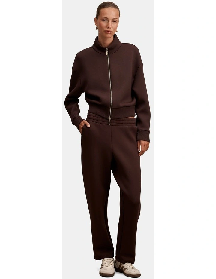 Hannah Zip Lounge Jacket in Brown image 5