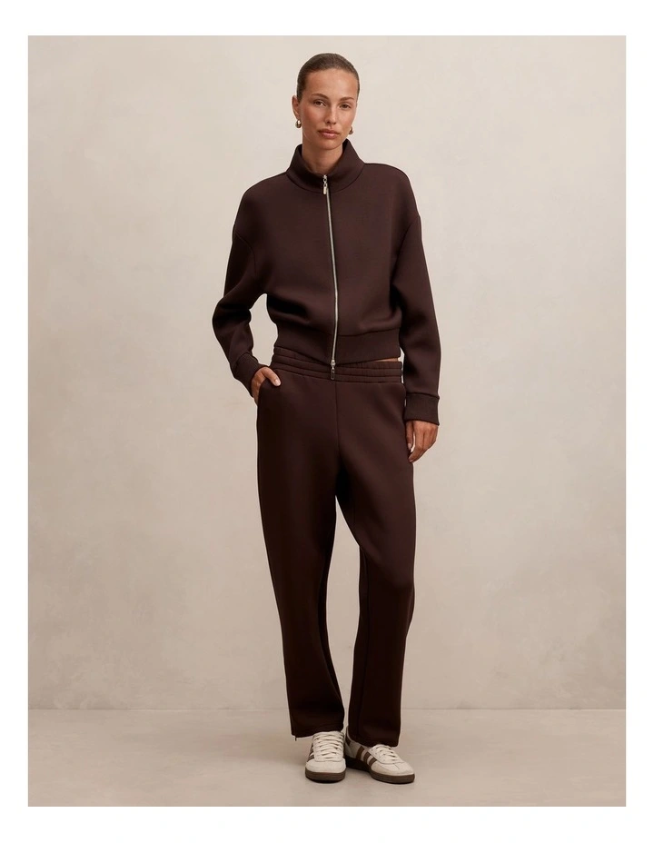 Hannah Zip Lounge Jacket in Brown image 6