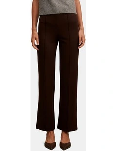 Piper Ponte Straight Leg Pants in Brown