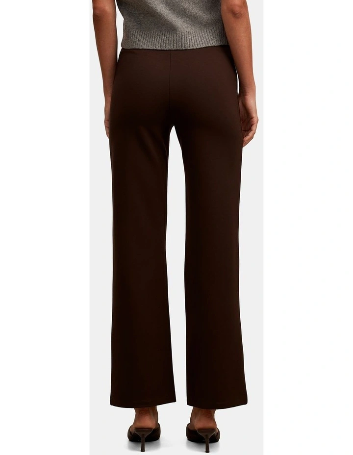 Piper Ponte Straight Leg Pants in Brown image 2