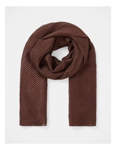 Harriet Pleated Scarf in Chocolate