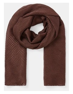 Harriet Pleated Scarf in Chocolate