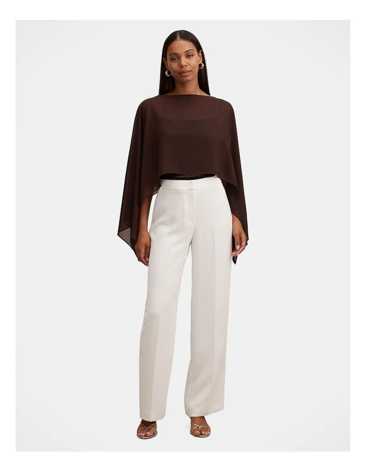 Arianna Chiffon Cape in Chocolate image 5
