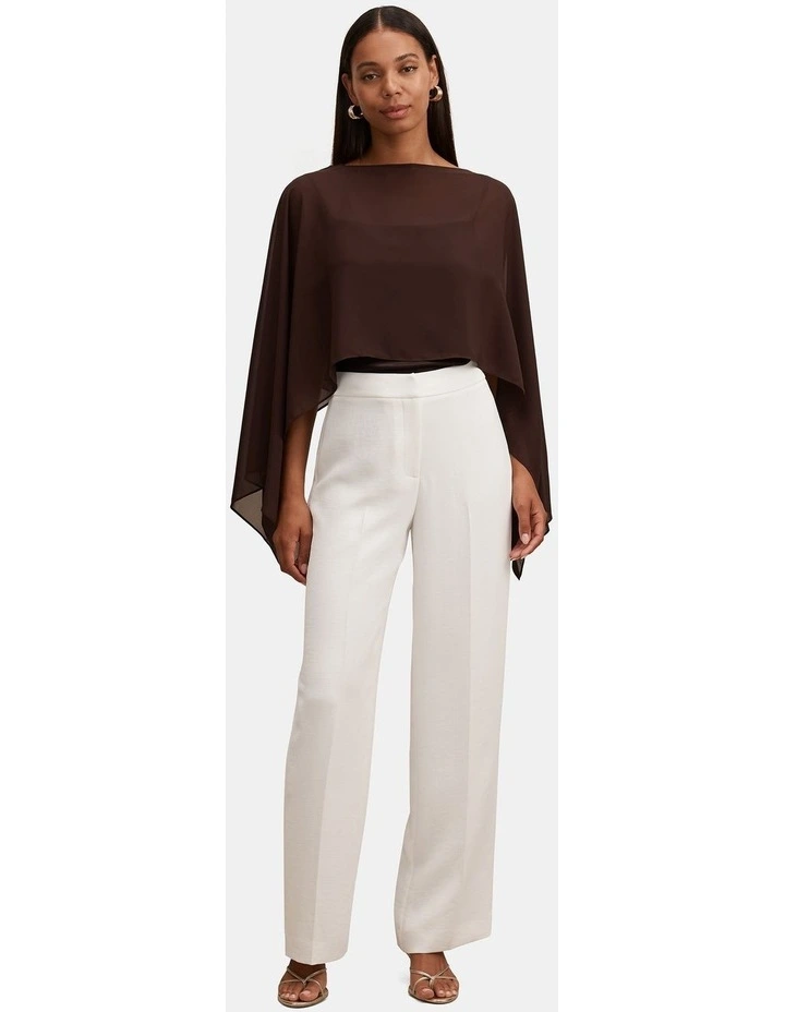 Arianna Chiffon Cape in Chocolate image 5