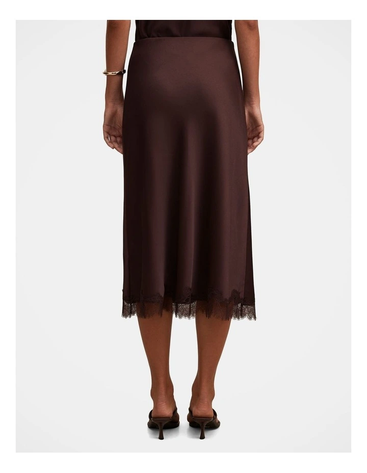 Enola Lace Maxi Skirt in Brown image 2