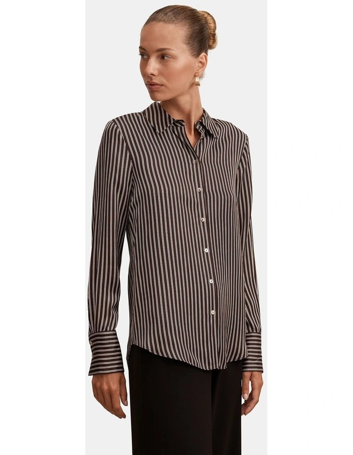 Coco Satin Shirt in Multi image 1