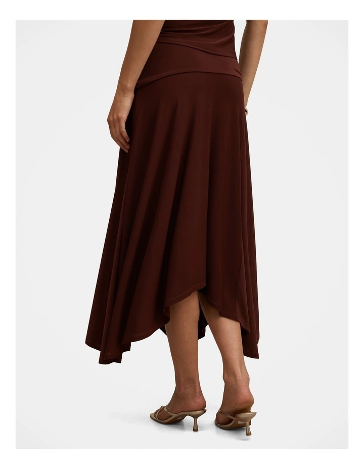 Ariel Godet Hanky Hem Skirt in Brown image 2
