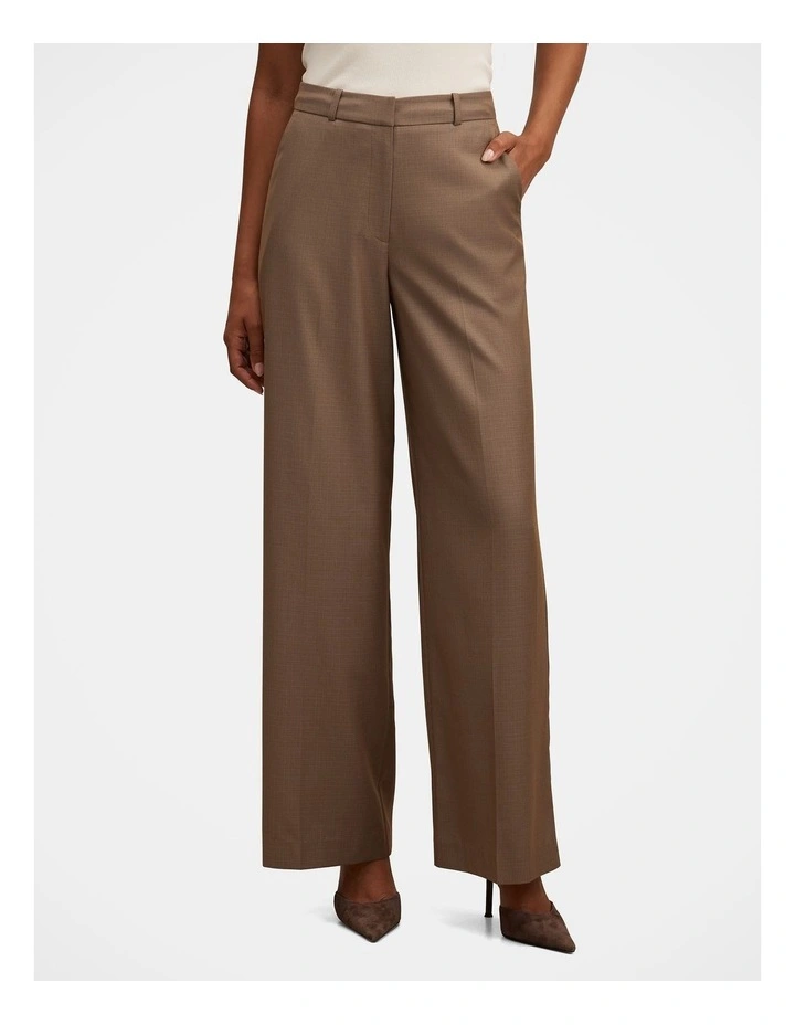 Harper Wide Leg Pants in Brown image 1