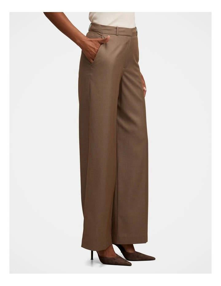 Harper Wide Leg Pants in Brown image 3