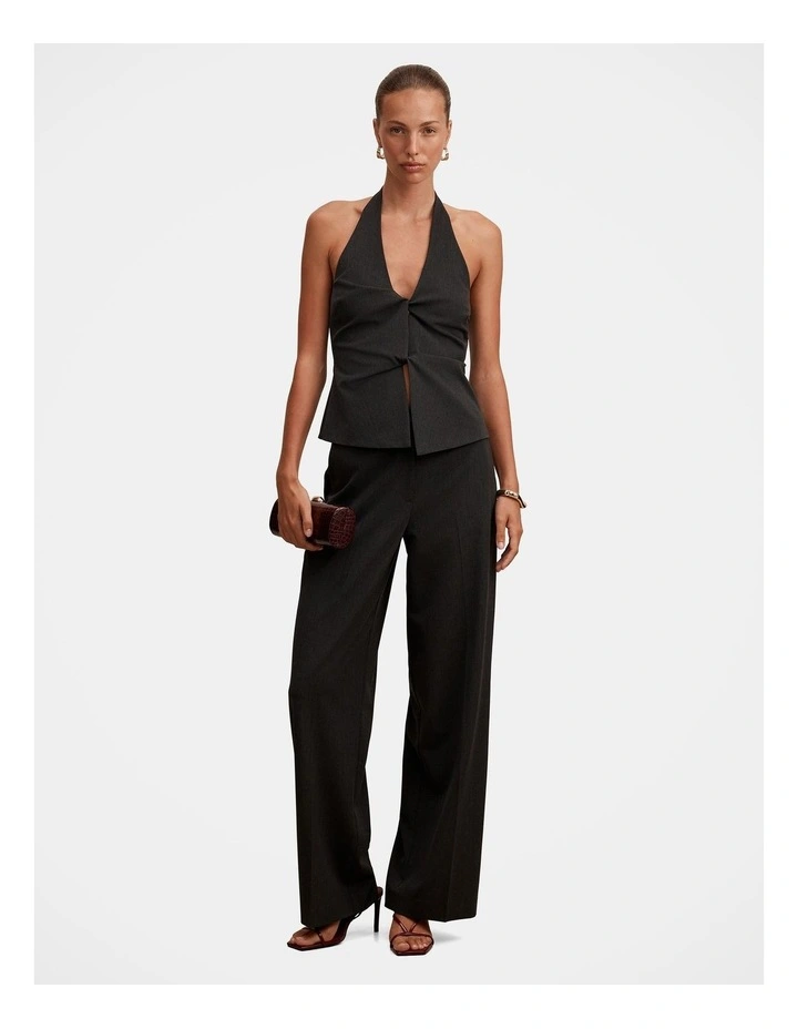 Olivia Twist Halter Neck Top in Black image 5