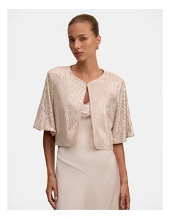 Sasha Sequin Cape in Pink