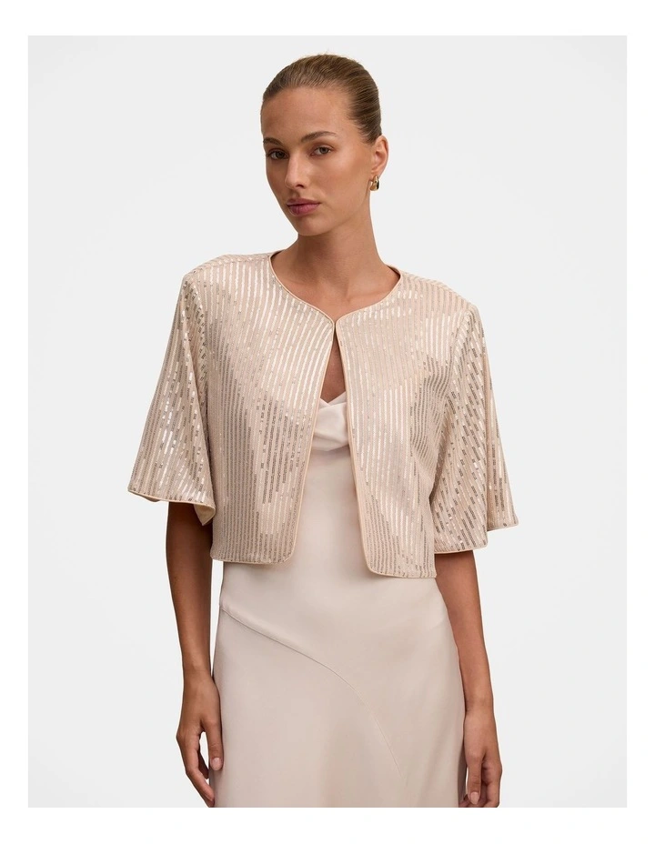 Sasha Sequin Cape in Pink image 1