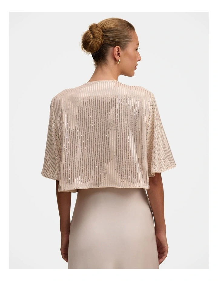 Sasha Sequin Cape in Pink image 2