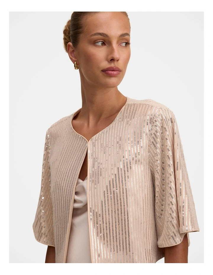 Sasha Sequin Cape in Pink image 4