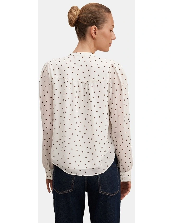 Rory Sheering Blouse in Cream image 2