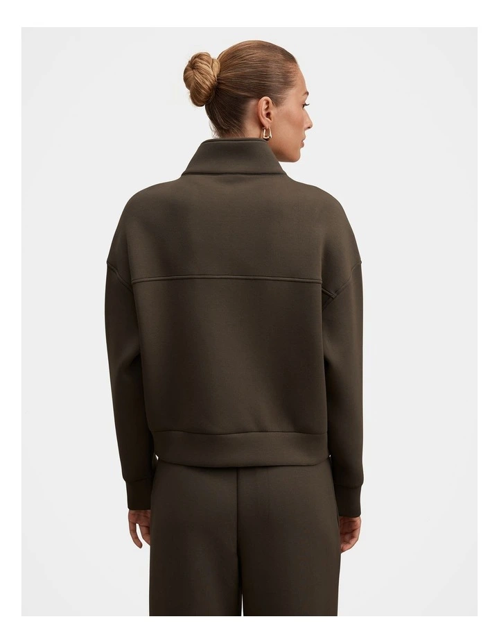 Heidi Seam Detail Lounge Jumper in Green image 2