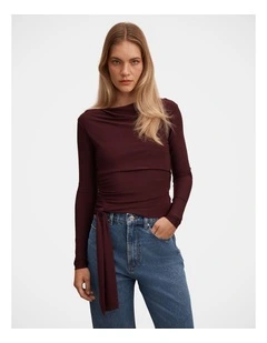 Lexi Long Sleeves Top in Purple