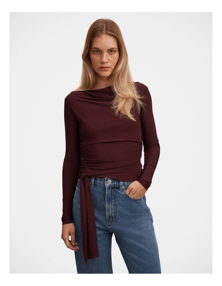 Lexi Long Sleeves Top in Purple image 1