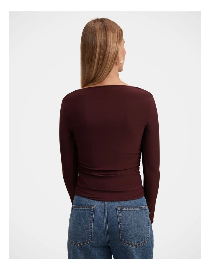 Lexi Long Sleeves Top in Purple image 2