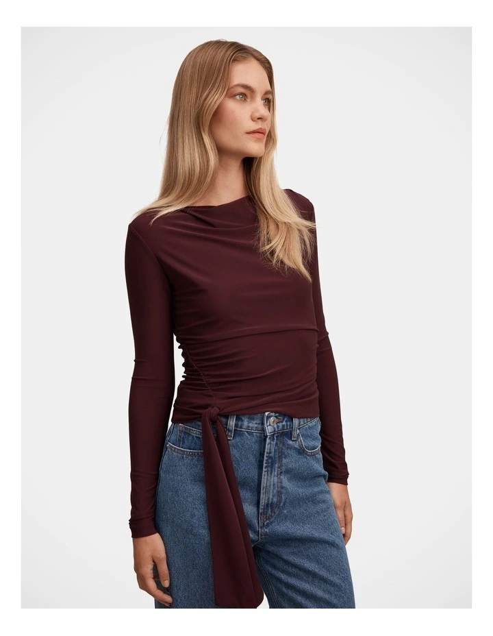 Lexi Long Sleeves Top in Purple image 3