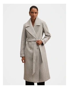 Sandy Belted Coat in Grey