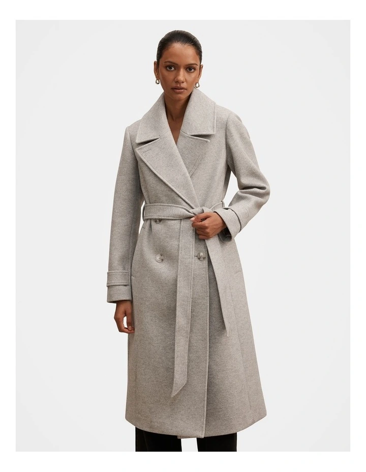 Sandy Belted Coat in Grey image 1
