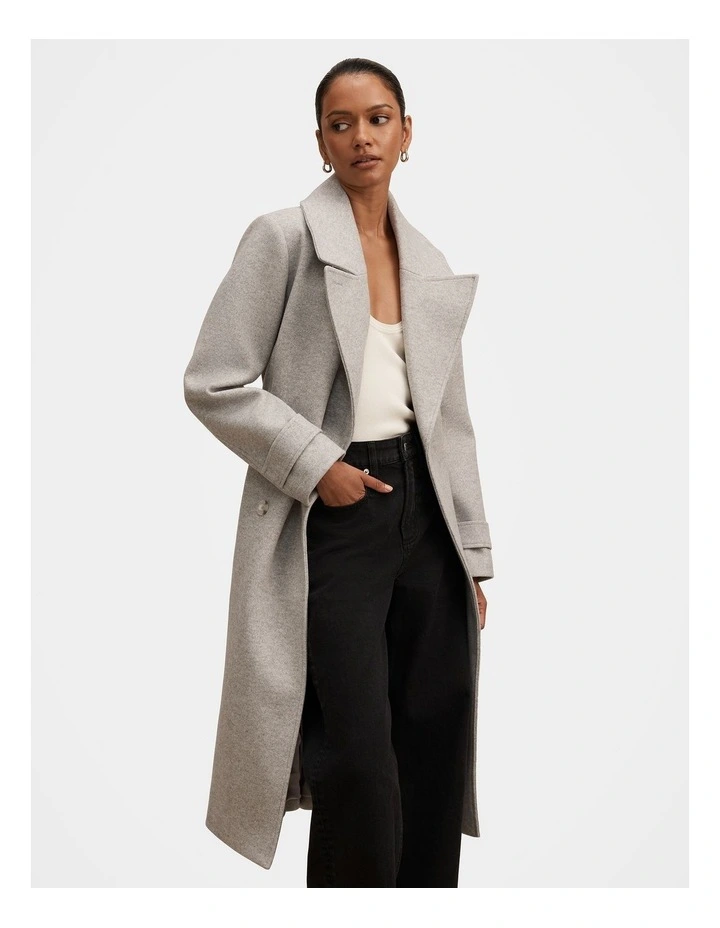 Sandy Belted Coat in Grey image 3