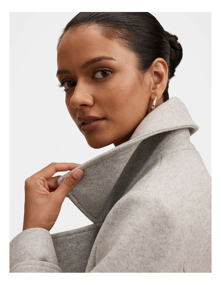Sandy Belted Coat in Grey image 4